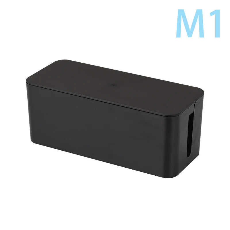 Cable Management Box – Wire & Power Strip Organizer Case
