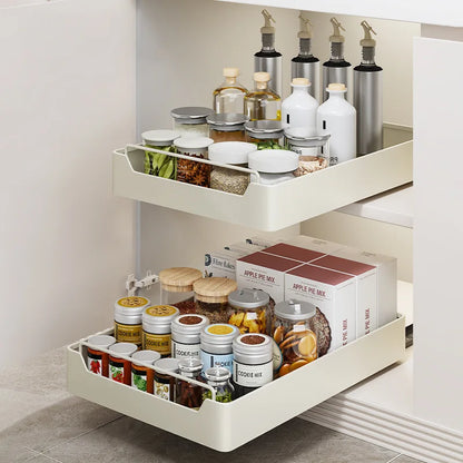 Pull-Out Metal Kitchen Drawer Organizer | Spice & Cabinet Rack