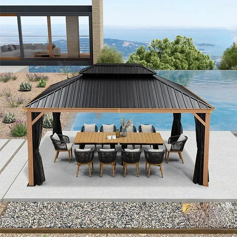 Aluminum Alloy Outdoor Gazebo – Modern Garden & Courtyard Pavilion