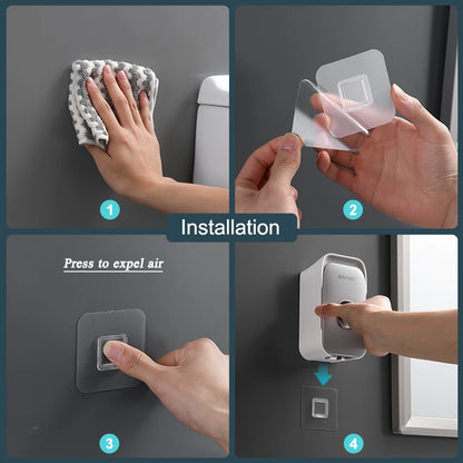 Automatic Wall-Mounted Toothpaste Dispenser with Toothbrush Holder