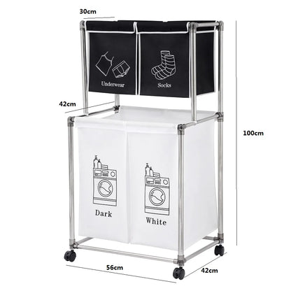Multi-Layer Laundry Basket Sorter – Space-Saving Clothes Organizer Rack