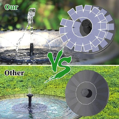 Solar Garden Fountain Pump – 6 Spray Nozzles Outdoor Bird Bath