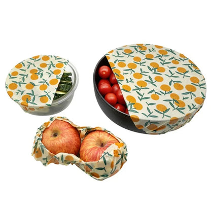 Beeswax Reusable Food Wraps – Eco Friendly Kitchen Storage Set