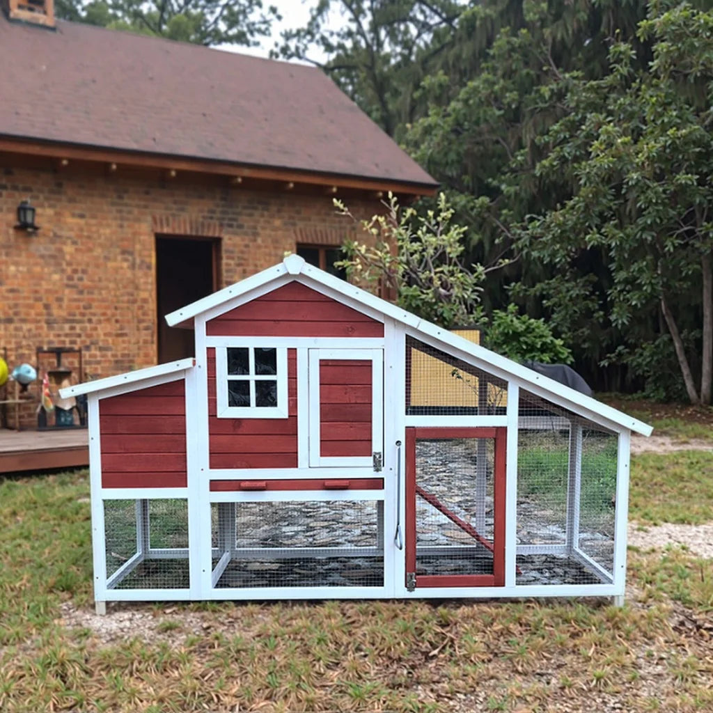 Extra Large Wooden Chicken Coop – Rainproof Outdoor Poultry Cage