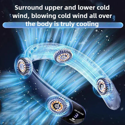 4000mAh Bladeless Neck Fan Portable 3-Speed Fan