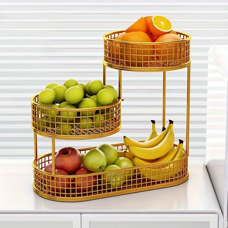 3-Tier Stainless Steel Fruit Basket