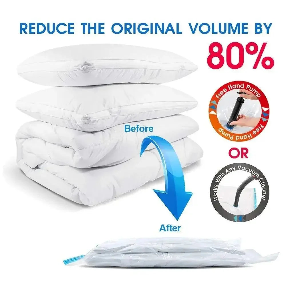 Vacuum Storage Bags – Space-Saving, Reusable Organizer