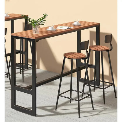 Modern Outdoor Balcony Bar Table & Chair Set