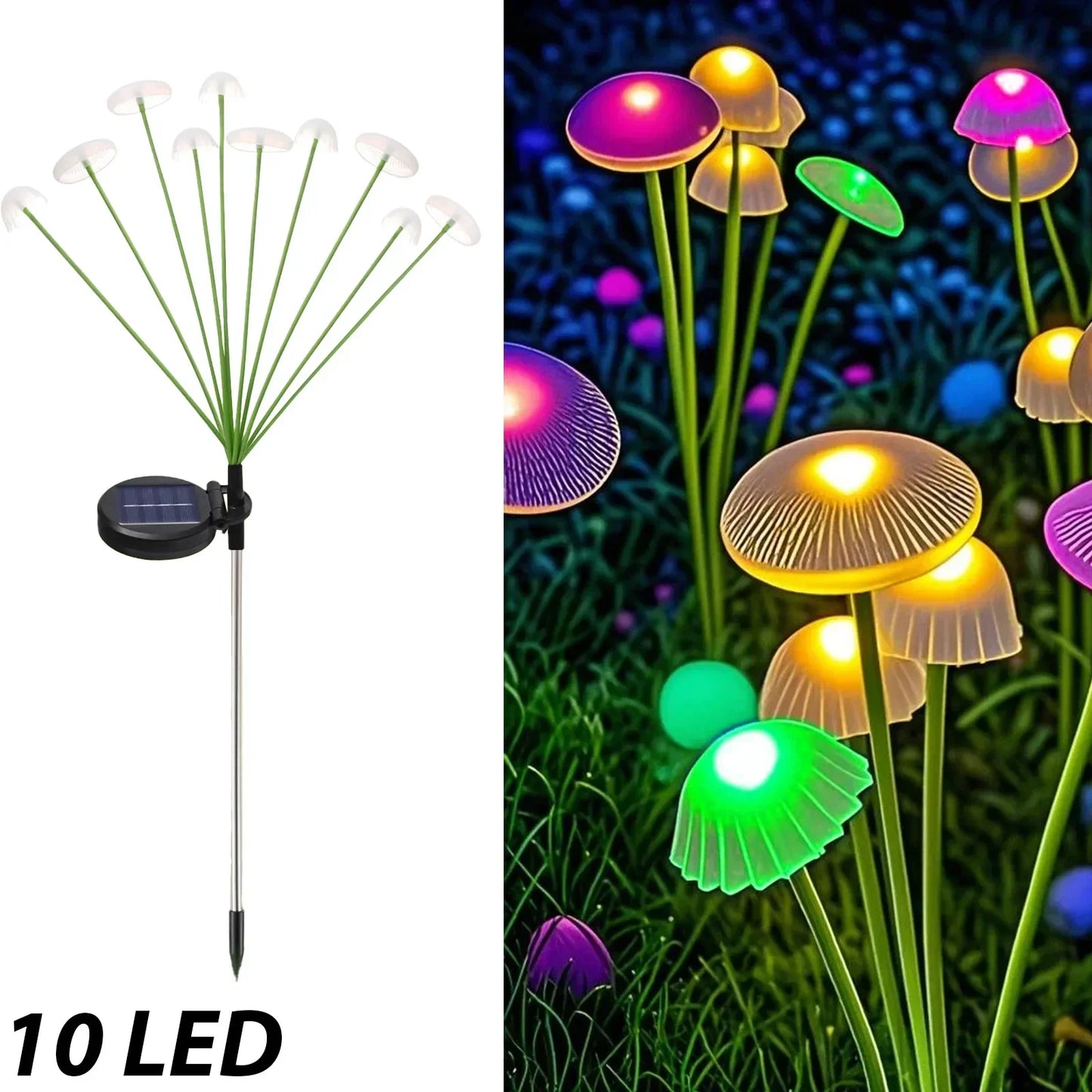 Solar Jellyfish Lights – Colorful Garden LED Decor (6/8/10 Heads)