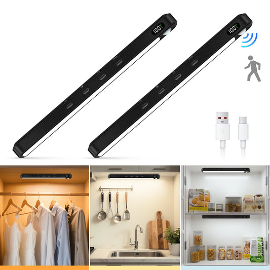 WILLED Rechargeable Motion Sensor Cabinet Light – 3 Colors Dimmable Night Bar