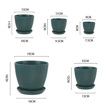 Minimalist Resin Plant Pot with Drainage Tray