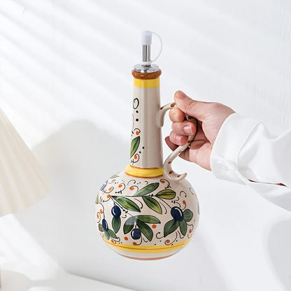 BPA-Free Ceramic Olive Oil & Vinegar Bottle – Stylish Kitchen Dispenser