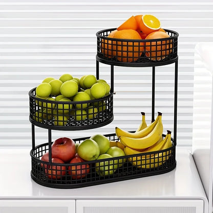 3-Tier Stainless Steel Fruit Basket