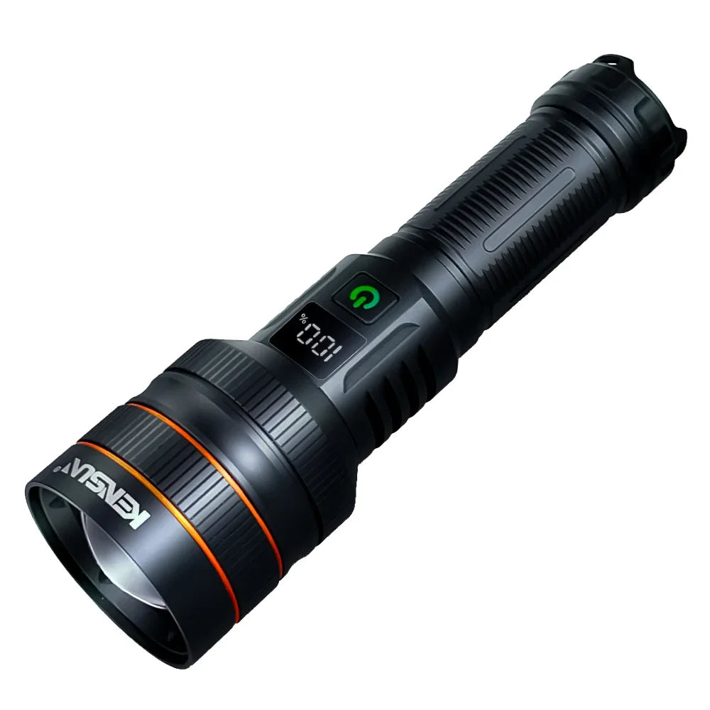 KENSUN Long-Range USB-C Tactical LED Flashlight