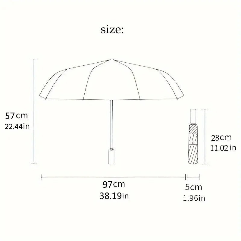 Vintage Rose Folding Umbrella – Beige Floral
