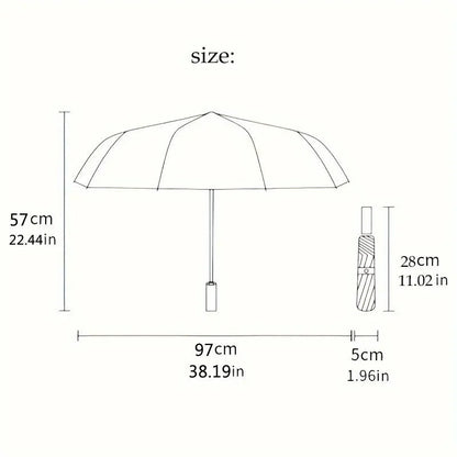 Vintage Rose Folding Umbrella – Beige Floral