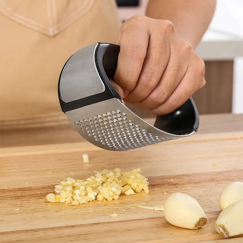 Stainless Steel Garlic Press & Mincer Tool