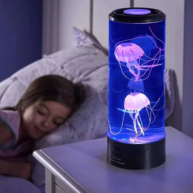 Color Changing Jellyfish Lamp – USB/Battery Night Light for Kids & Home