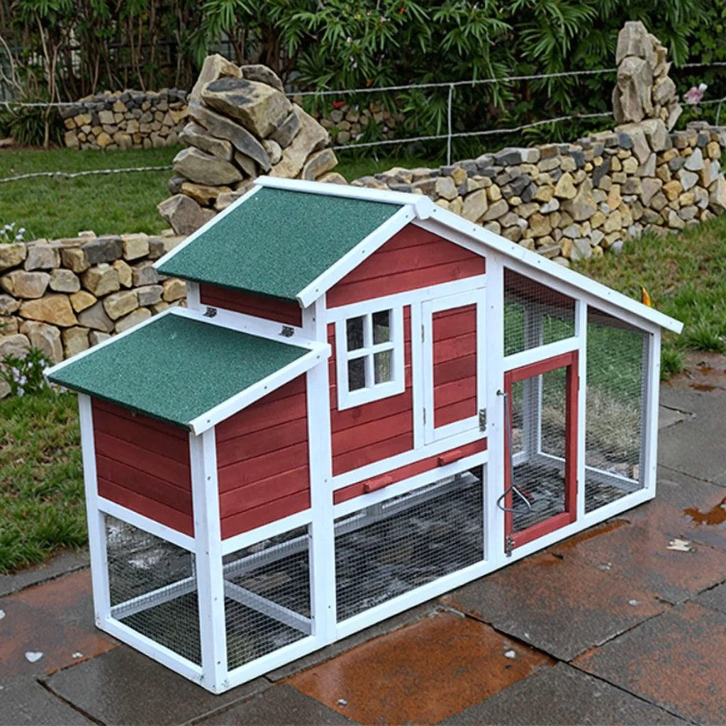 Extra Large Wooden Chicken Coop – Rainproof Outdoor Poultry Cage