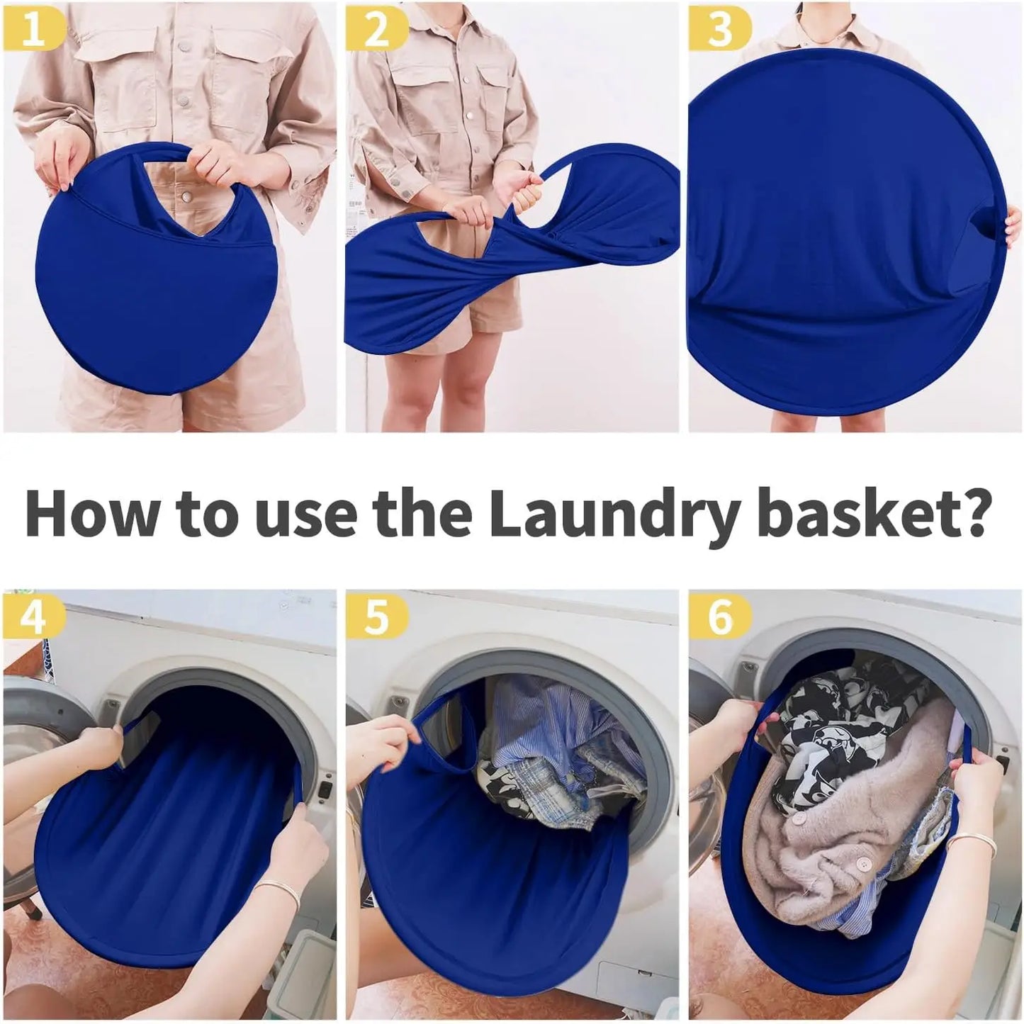 Foldable Laundry Basket Collapsible Clothes Storage Hamper