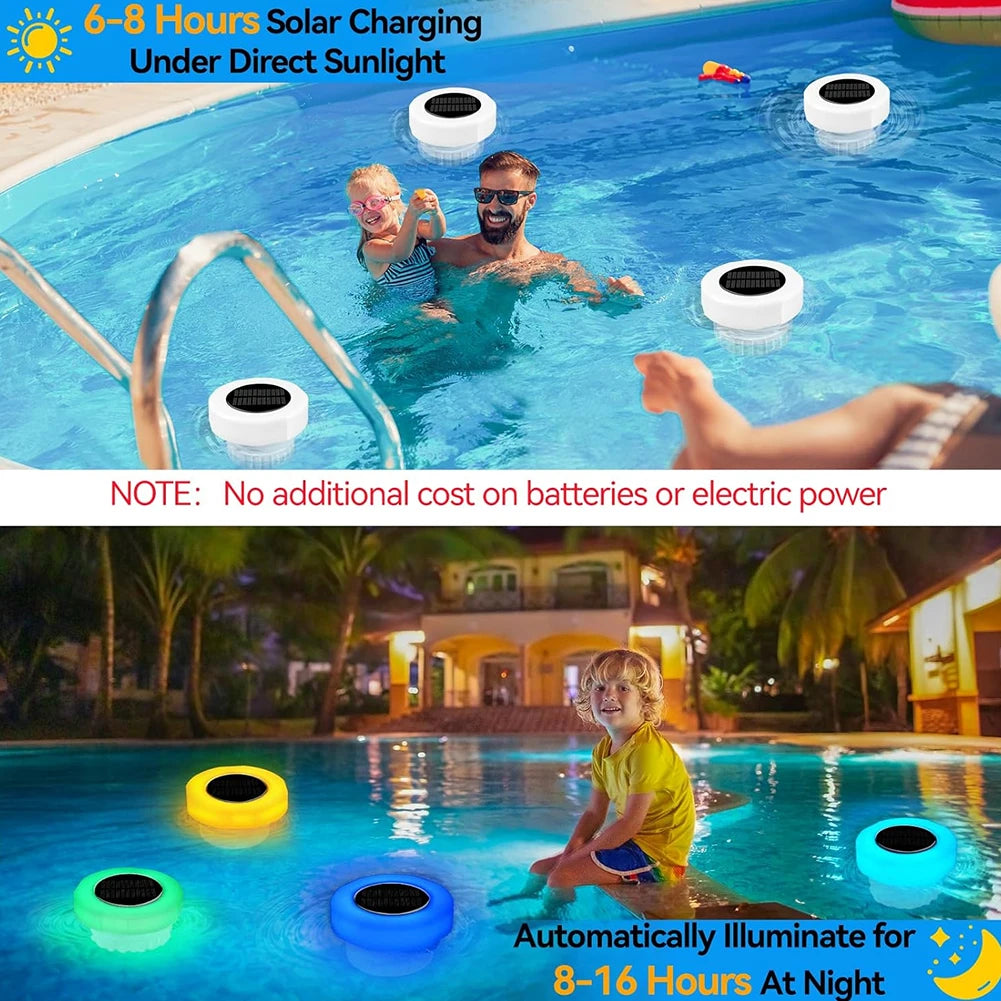 Solar Pool Chlorine Dispenser with LED Light – Floater for Pools & Spas