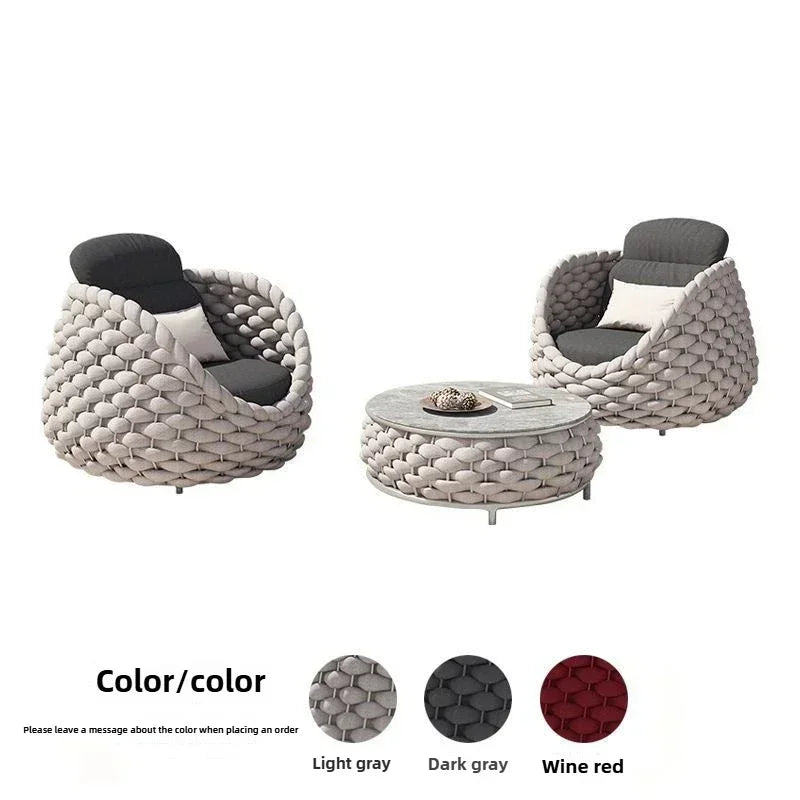 Modern Outdoor Rattan Loveseat – Stylish Patio & Balcony Sofa