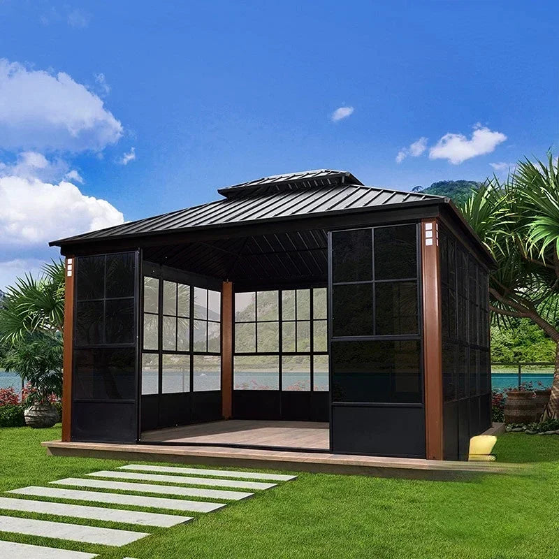 Aluminum Alloy Outdoor Gazebo – Modern Garden & Courtyard Pavilion