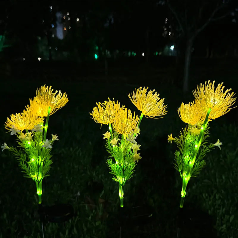 Solar Garden Lights – 3 Realistic Flowers for Yard & Lawn