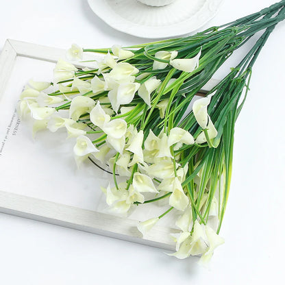 33cm Artificial Calla Lily Bouquet – Silk Flowers for Home & Wedding