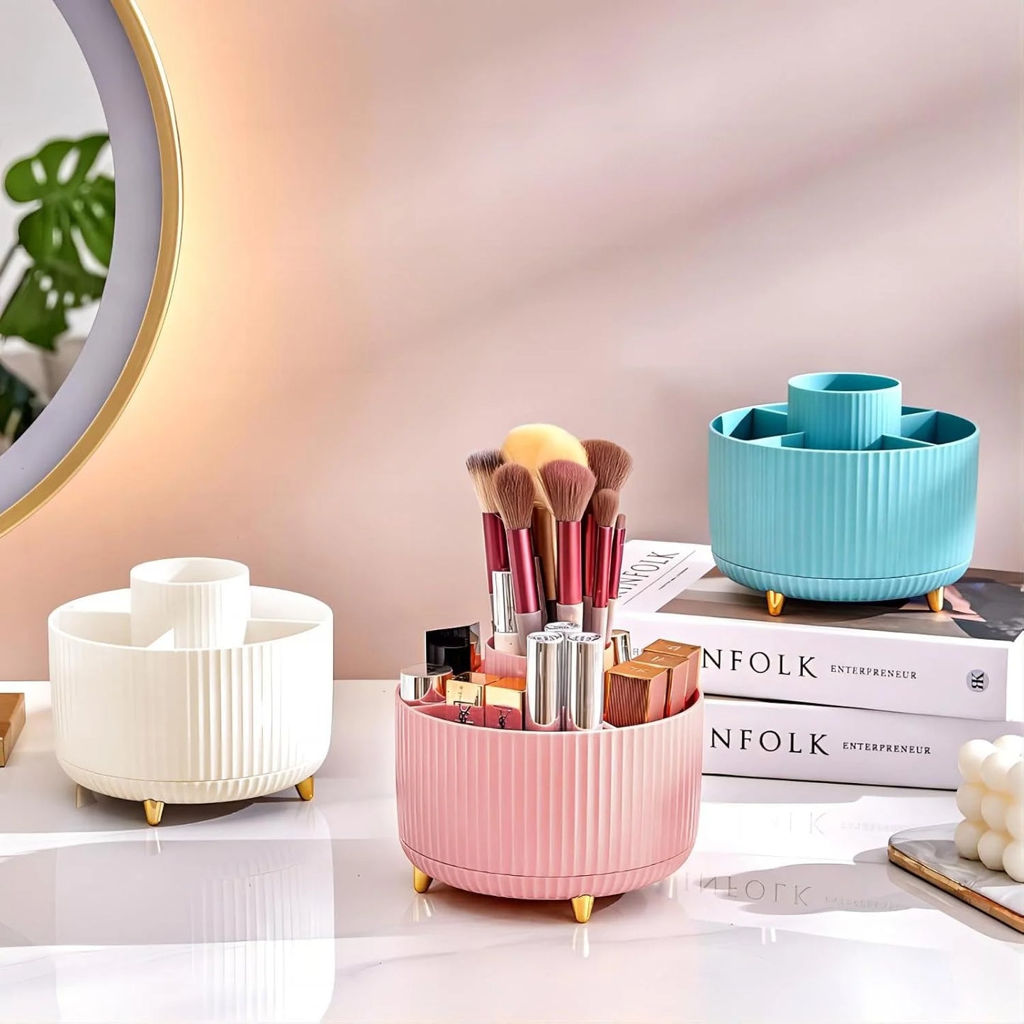360° Rotating Makeup Organizer