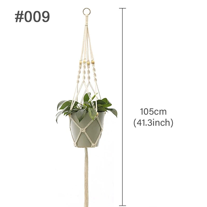 Macrame Plant Hanger – Handmade Boho Hanging Planter