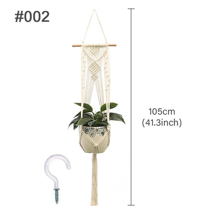 Macrame Plant Hanger – Handmade Boho Hanging Planter