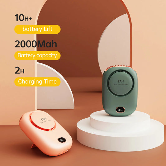 Portable Neck Cooling Fan – USB Rechargeable Bladeless Fan