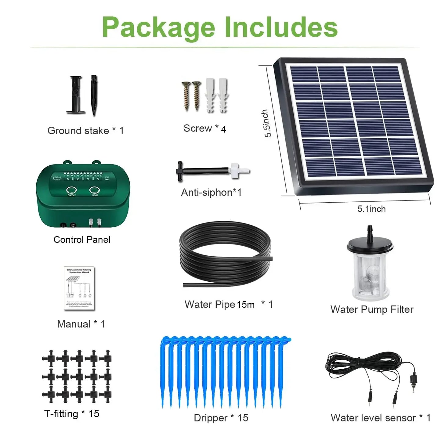 Solar Smart Irrigation Kit – Automatic Watering for Potted Plants