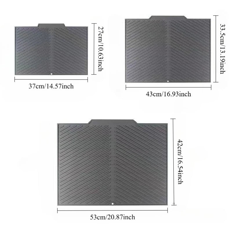 Silicone Sink Splash Guard & Fast-Dry Drain Mat
