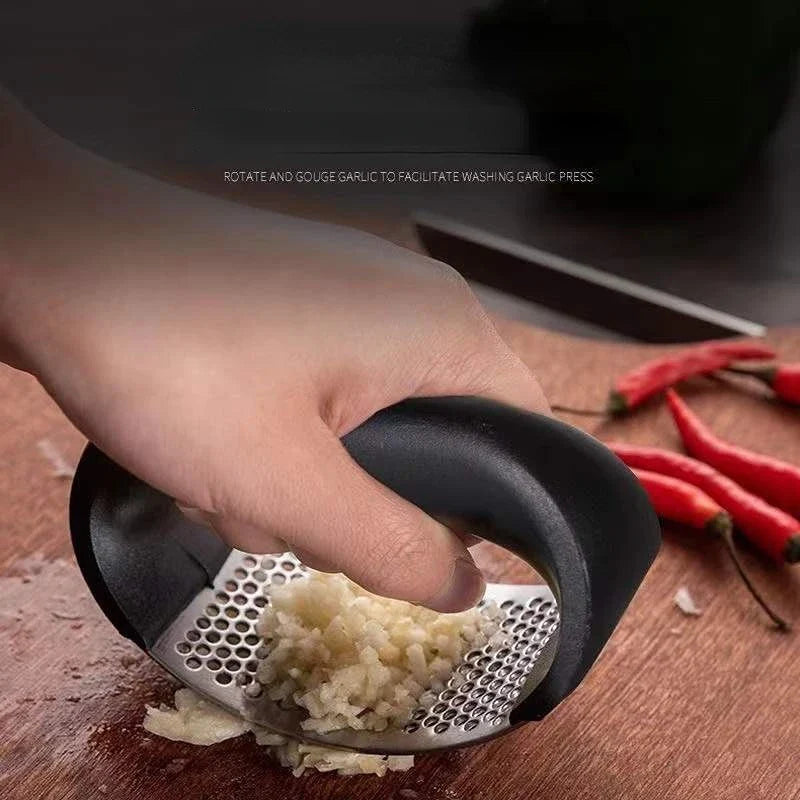 Stainless Steel Garlic Press – Easy Manual Garlic Crusher for Everyday Cooking