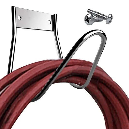 Heavy-Duty Stainless Steel Hose Holder – Wall Mount Garden Organizer
