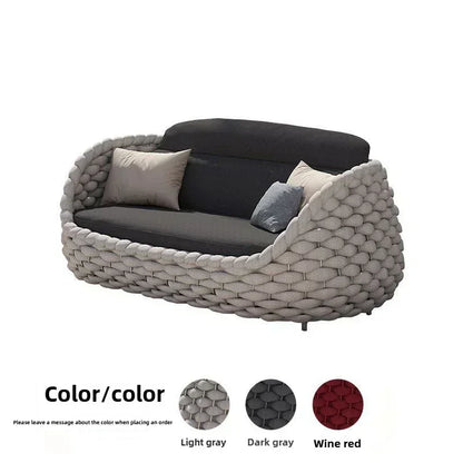 Eazy Living 2-Seater Patio Bistro Set – Outdoor PE Rattan Chairs