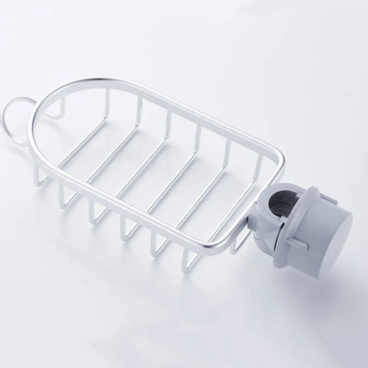 Aluminum Sink Drain Rack – Faucet Sponge & Soap Holder