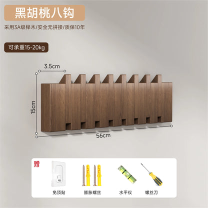 Wooden Piano Key Coat Rack – 6 Hook Wall Hanger