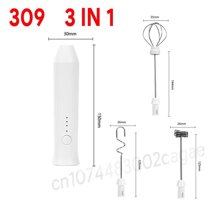 Rechargeable 2-in-1 Milk Frother & Egg Beater