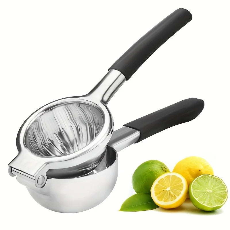 Stainless Steel Lemon & Citrus Juicer with Silicone Handle