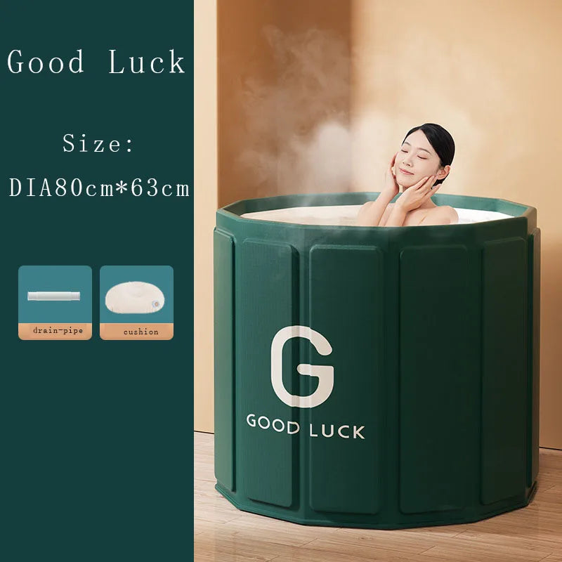 Foldable Bath Tub for Adults – Portable Full Body Soaking Tub