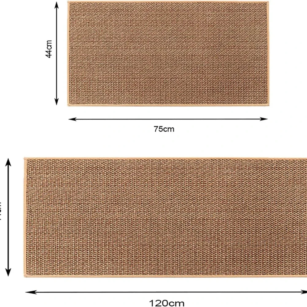 Non-Slip Washable Kitchen Rug – Faux Sisal Runner