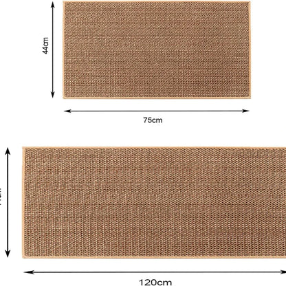 Non-Slip Washable Kitchen Rug – Faux Sisal Runner