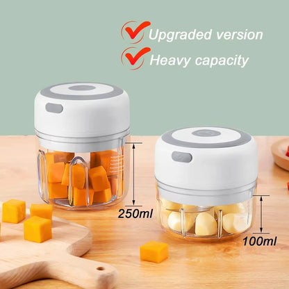Electric Mini Garlic Chopper – 380ml USB Rechargeable