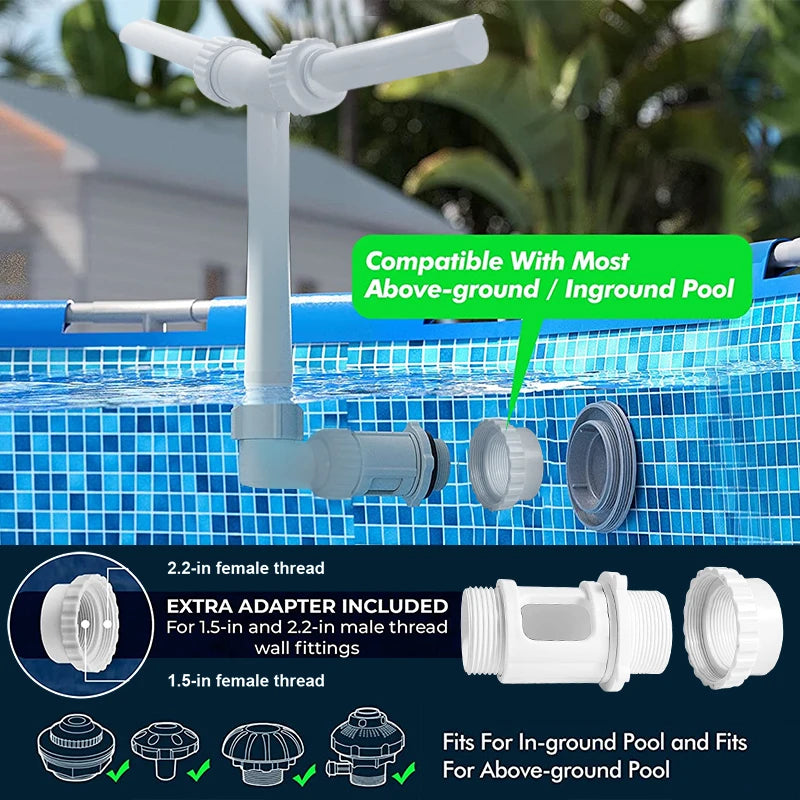 Double Head LED Pool Fountain – Splash, Cool & Relax