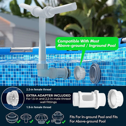 Double Head LED Pool Fountain – Splash, Cool & Relax