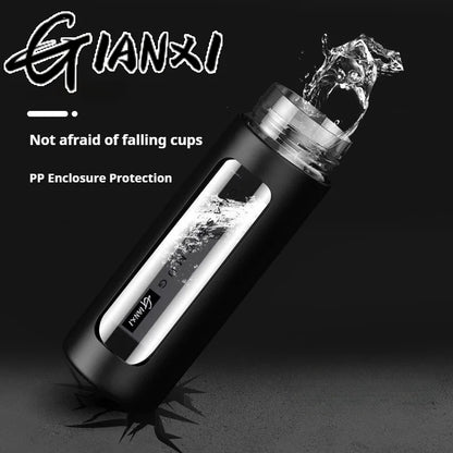 GIANXI 380ML Portable Glass Teacup – Anti-Scald & Durable