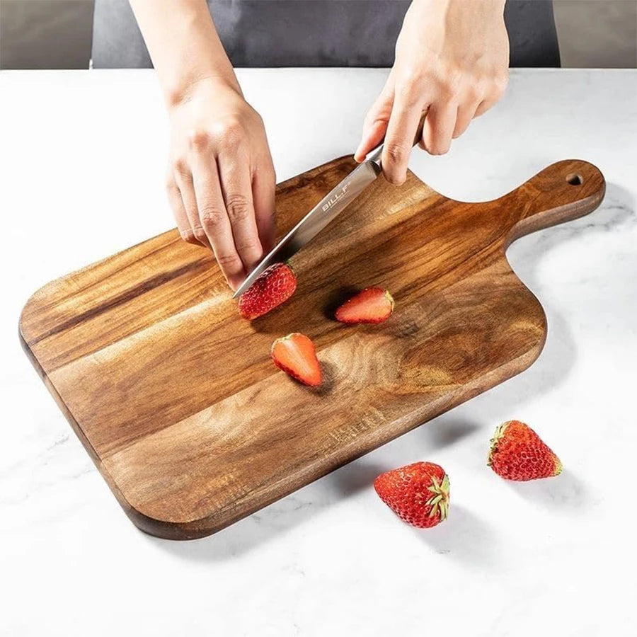 Acacia Wood Cutting Board – Charcuterie Board with Handle